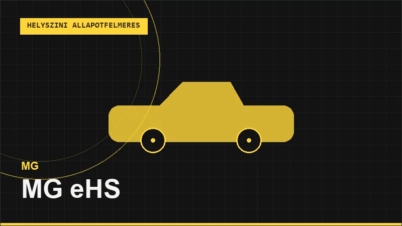 MG eHS helyszíni autó állapotfelmérés vásárlás előtt